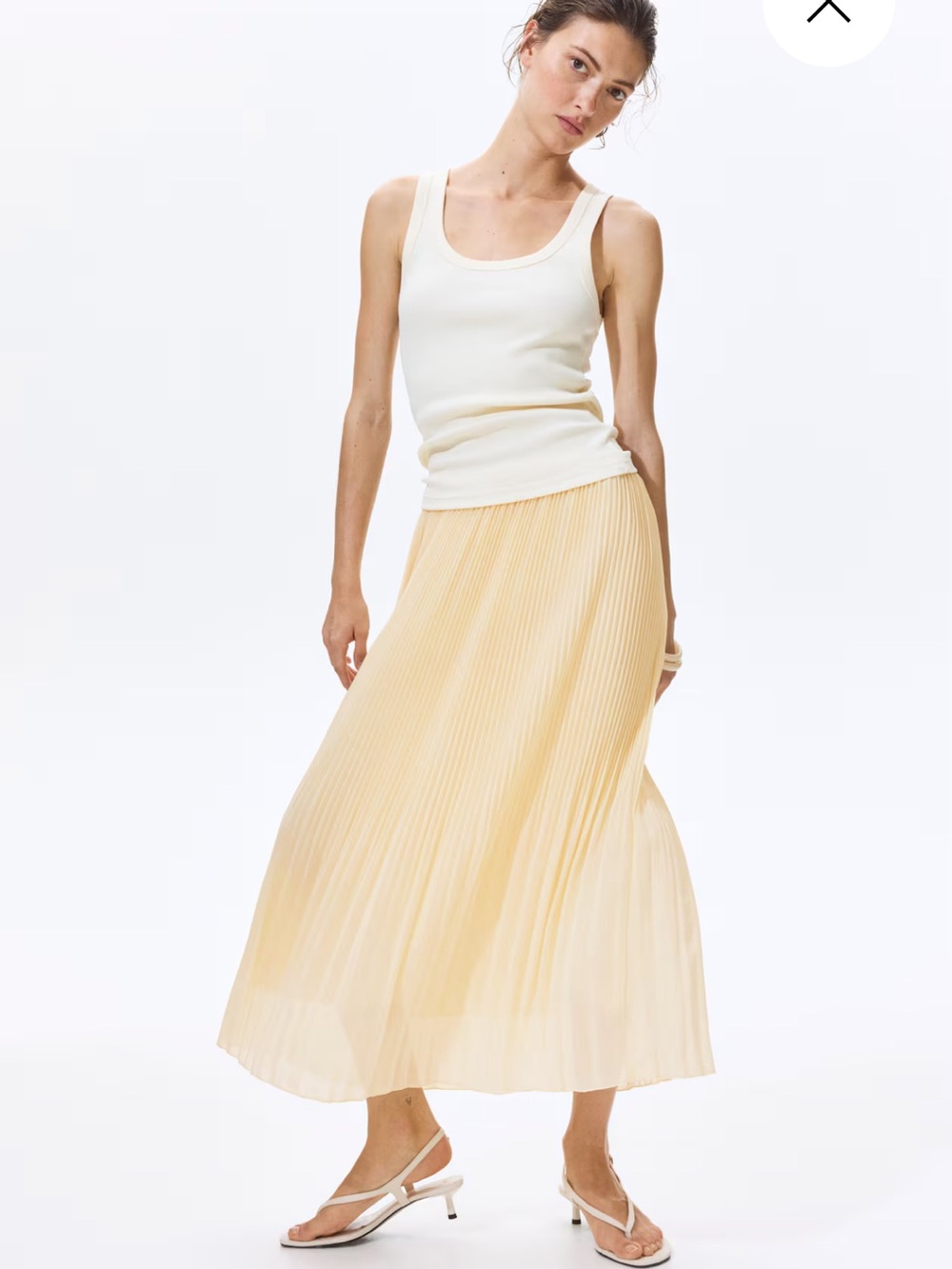 NWT H&M Yellow Chiffon Skirt